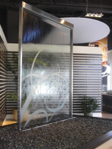 glass see through water wall Richmond