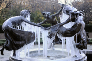 winter fountain