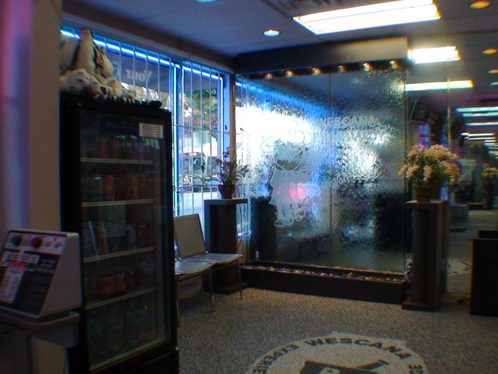 custom glass waterfall indoor business fountain