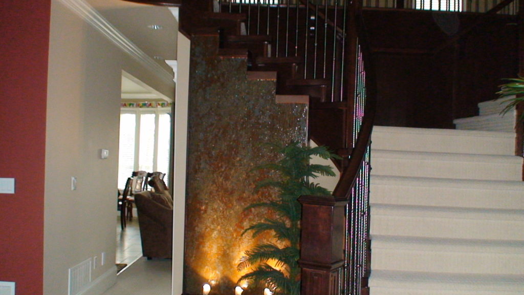 stairway water feature design ideas